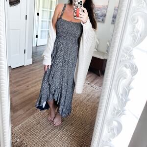 Hollister Along The Flower Path blooming floral smocked maxi dress